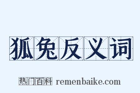 狐兔反义词是什么意思的图片